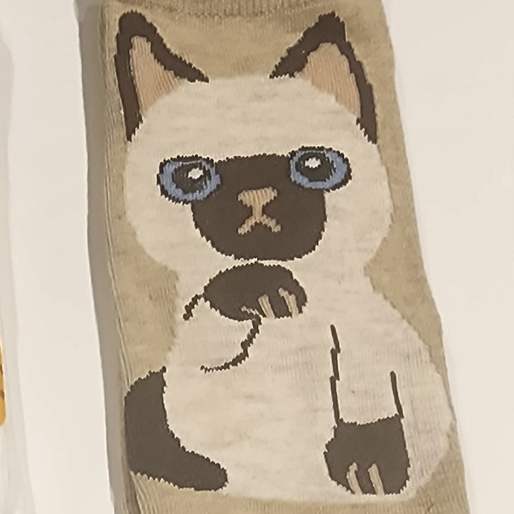 SET OF FIVE PAIR CARTOON CAT FOOTIES NWOT - Picture 7 of 8
